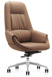 Кресло HAWASAN PREMIUM EX-810, алюминий, экокожа, коричневое, 533236