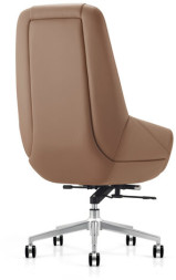 Кресло HAWASAN PREMIUM EX-810, алюминий, экокожа, коричневое, 533236