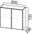 Шкаф навесной Ш800 Вектор