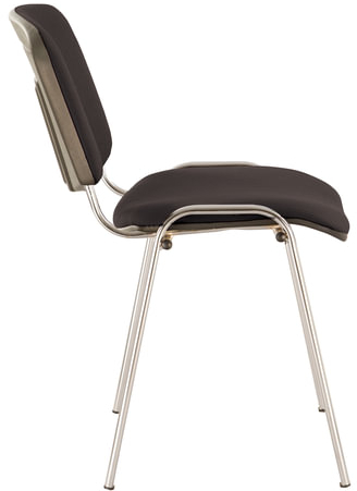 Стул для персонала и посетителей BRABIX &quot;Iso CF-001&quot;, хромированный каркас, ткань черная, 531419
