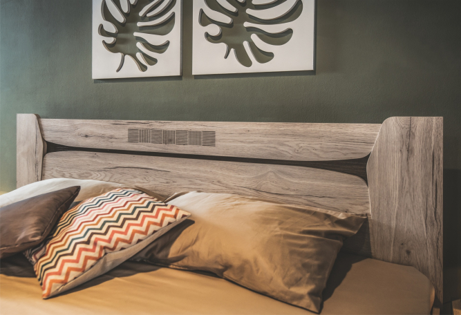 Спальня Мале Дуб Галифакс белый