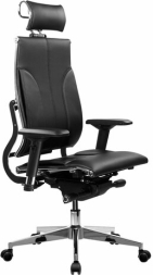 Кресло МЕТТА &quot;YOGA&quot; Y 2DM B2-10D, 2D-спинка, 3D-подголовник, 4D-подлокотники, экокожа, черное