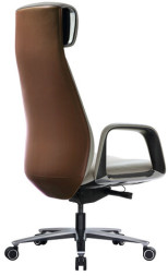 Кресло HAWASAN PREMIUM EX-820, синхромеханизм, слайдер, экокожа, белое/коричневое, 533237