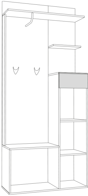 Шкаф многоцелевого назначения  Лайн 10.16