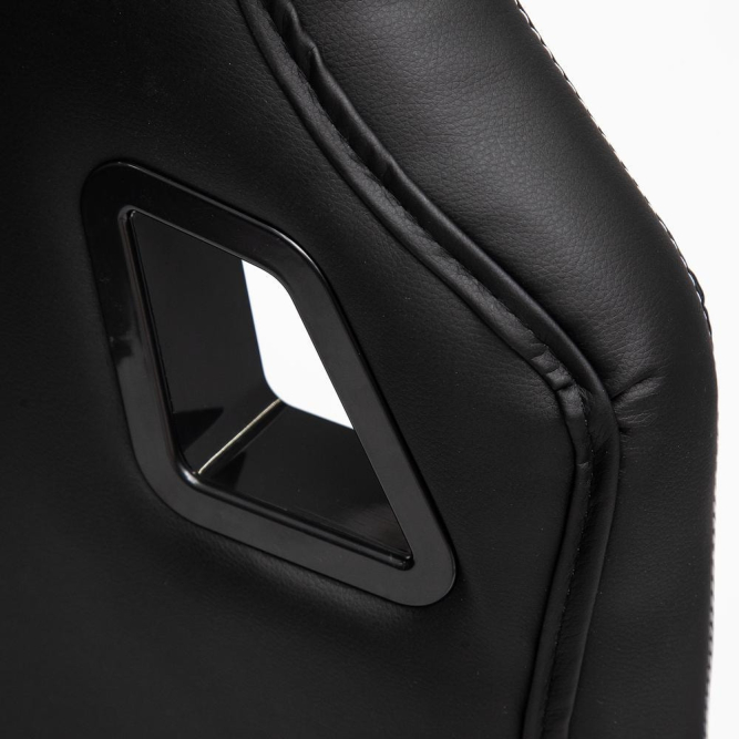 Кресло DRIVER кож/зам/ткань, черный/синий, 36-6/10