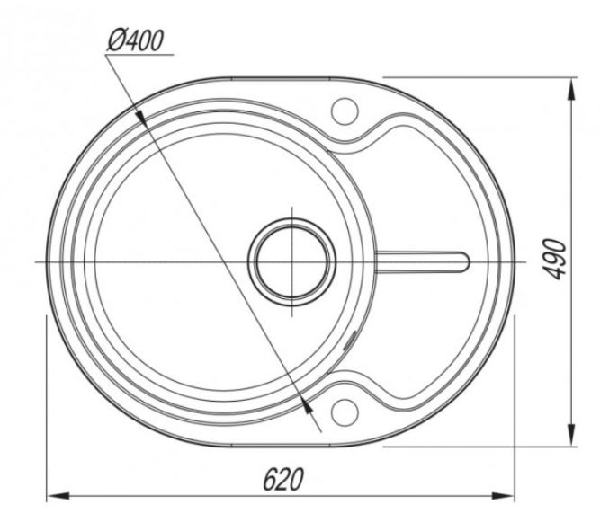 Мойка для кухни из искусственного камня Dr. Gans Берта 620