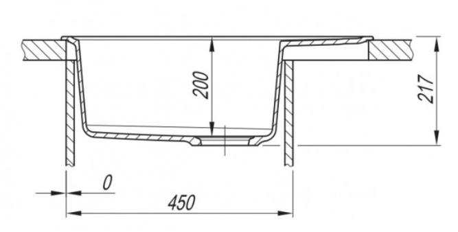 Мойка для кухни из искусственного камня Dr. Gans Берта 620