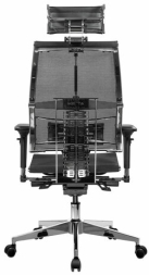 Кресло МЕТТА &quot;YOGA&quot; Y 4DF B2-5D, адаптивная спинка, 3D-подголовник, сверхпрочная сетка, черное