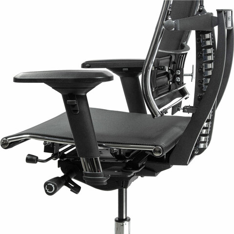 Кресло МЕТТА &quot;YOGA&quot; Y 4DF B2-5D, адаптивная спинка, 3D-подголовник, сверхпрочная сетка, черное