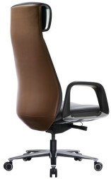 Кресло HAWASAN PREMIUM EX-820, синхромеханизм, слайдер, экокожа, графит/коричневое, 533238