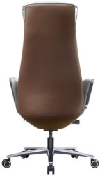 Кресло HAWASAN PREMIUM EX-820, синхромеханизм, слайдер, экокожа, графит/коричневое, 533238