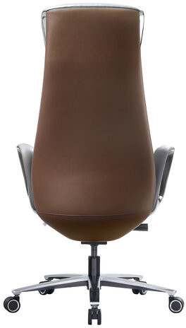 Кресло HAWASAN PREMIUM EX-820, синхромеханизм, слайдер, экокожа, графит/коричневое, 533238