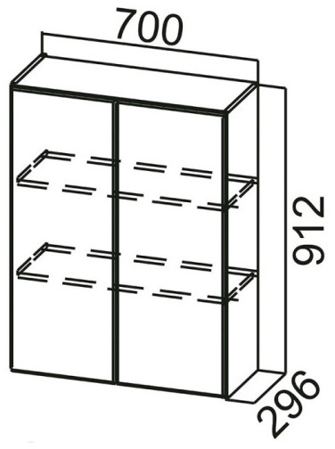 Шкаф навесной Ш700 Грейвуд