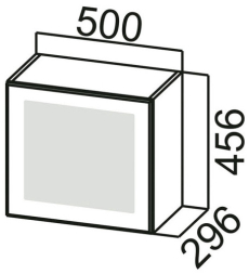 Шкаф навесной ШГ500с (горизонт. со стеклом) Вектор