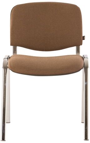 Стул для персонала и посетителей BRABIX &quot;Iso CF-001&quot;, хромированный каркас, ткань коричневая, 531421