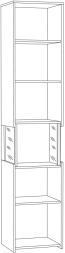 Шкаф-пенал с витриной Трувор 13.205