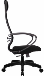 Кресло офисное МЕТТА &quot;К-27&quot; пластик, ткань, сиденье и спинка мягкие, черное