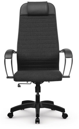 Кресло офисное МЕТТА &quot;К-27&quot; пластик, ткань, сиденье и спинка мягкие, черное