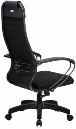 Кресло офисное МЕТТА &quot;К-27&quot; пластик, ткань, сиденье и спинка мягкие, черное