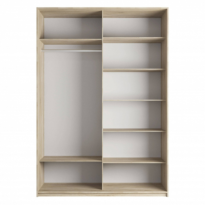 Шкаф-купе Прайм 2-х дверный (Зеркало) Сонома