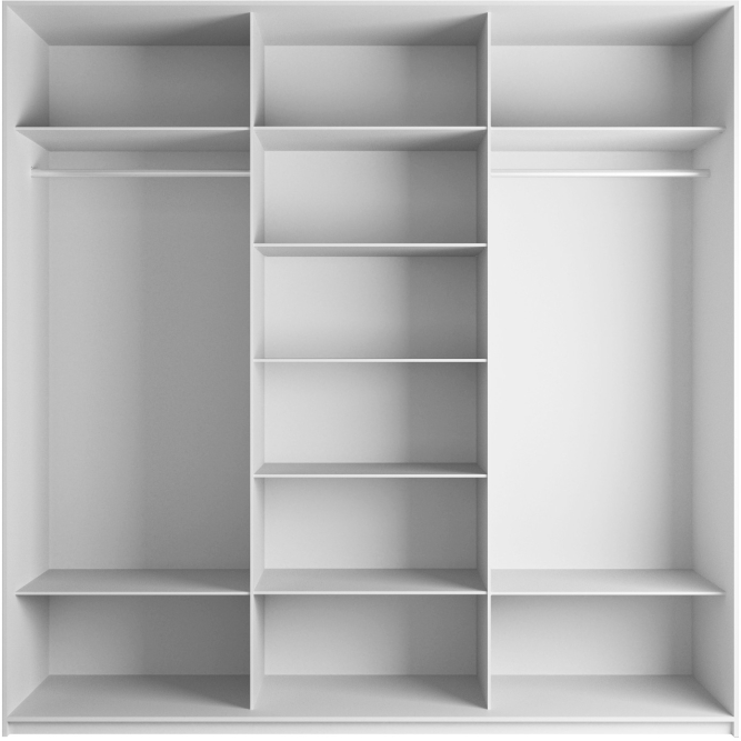 Шкаф-купе Эста 3-х дверный (Стекло черное, Стекло Диско черный) Белый снег