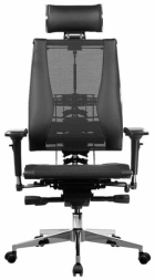 Кресло МЕТТА &quot;YOGA&quot; Y 4DT B2-14D, адаптивная спинка, 3D-подголовник, сверхпрочная сетка, черное