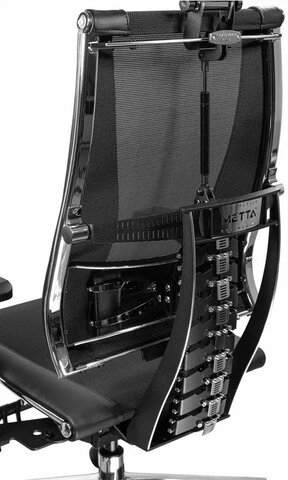 Кресло МЕТТА &quot;YOGA&quot; Y 4DT B2-14D, адаптивная спинка, 3D-подголовник, сверхпрочная сетка, черное