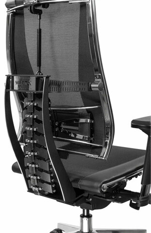 Кресло МЕТТА &quot;YOGA&quot; Y 4DT B2-14D, адаптивная спинка, 3D-подголовник, сверхпрочная сетка, черное