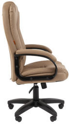 Кресло офисное Chairman CH 600 LT, экокожа, бежевое, 7158660