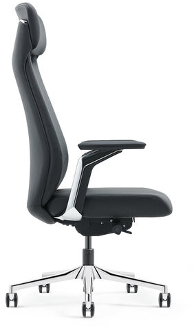 Кресло HAWASAN PREMIUM EX-830 X-ONE, синхромеханизм, алюминий, экокожа, черное, 533239