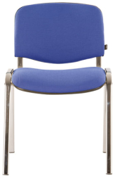Стул для персонала и посетителей BRABIX &quot;Iso CF-001&quot;, хромированный каркас, ткань синяя с черным, 531422