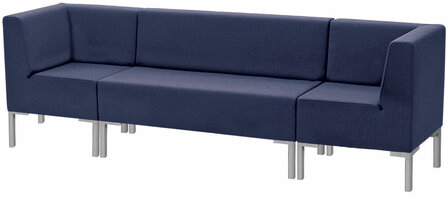 Кресло мягкое &quot;Хост&quot; М-43, 620х620х780 мм, без подлокотников, экокожа, темно-синее