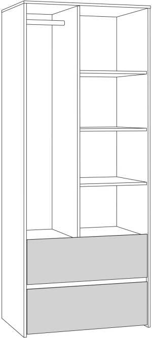 Шкаф для одежды Торонто 13.333