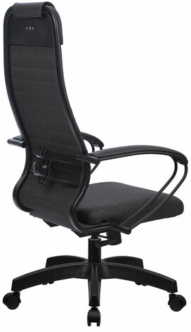 Кресло офисное МЕТТА &quot;К-27&quot; пластик, ткань, сиденье и спинка мягкие, серое