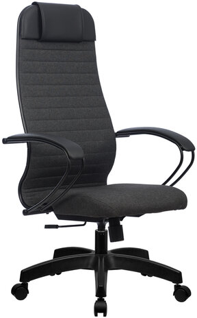 Кресло офисное МЕТТА &quot;К-27&quot; пластик, ткань, сиденье и спинка мягкие, серое