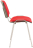 Стул для персонала и посетителей BRABIX &quot;Iso CF-001&quot;, хромированный каркас, ткань красная с черным, 531423