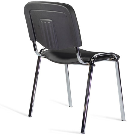 Стул STAFF &quot;Iso Lite CF-008&quot;, хром, кожзам черный (Z-11), 532567