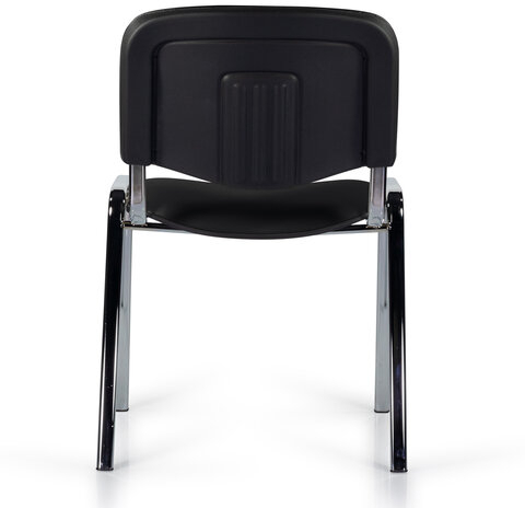 Стул STAFF &quot;Iso Lite CF-008&quot;, хром, кожзам черный (Z-11), 532567