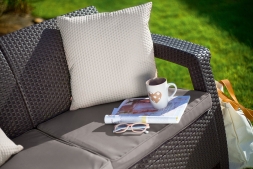 Диван садовый из ротанга Корфу Макс (Corfu love seat max) коричневый