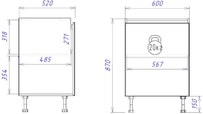Стол С-60 Женева (ЛДСП)