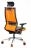 Кресло компьютерное МЕТТА &quot;ErgoLife&quot; 10 B2-160D, 2D-подголовник, экокожа/сетка, черное/оранжевое