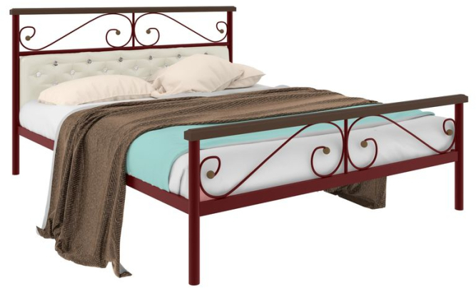 Металлическая кровать Эсмеральда Plus (мягкая)