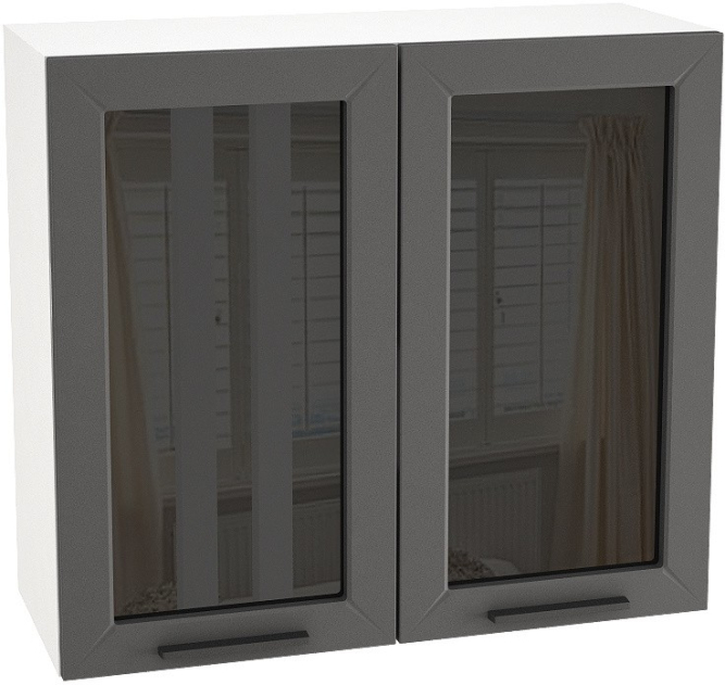 Шкаф верхний со стеклом с 2 ств. ШВС 800 Глетчер