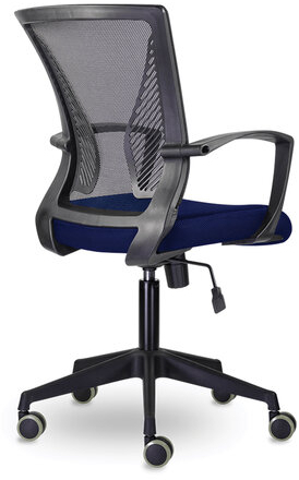 Кресло BRABIX &quot;Wings MG-309&quot;, пластик черный, сетка, черное/синее, 532013