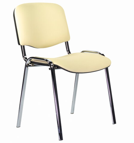 Стул STAFF &quot;Iso Lite CF-008&quot;, хром, кожзам бежевый (Z-21), 532568