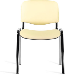 Стул STAFF "Iso Lite CF-008", хром, кожзам бежевый (Z-21), 532568