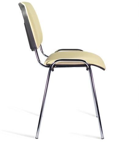 Стул STAFF &quot;Iso Lite CF-008&quot;, хром, кожзам бежевый (Z-21), 532568