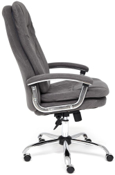 Кресло SOFTY LUX флок , серый, 29