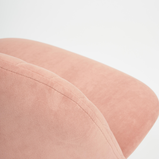 Кресло MELODY флок , розовый, 137