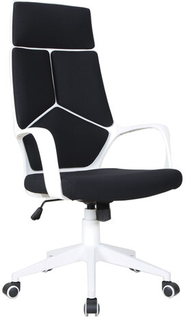 Кресло офисное BRABIX PREMIUM &quot;Prime EX-515&quot;, пластик белый, ткань, черное, 531812